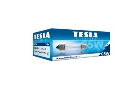 Автолампа Tesla Standard C5W SV8,5-8 5 W прозрачная TESLA B85302