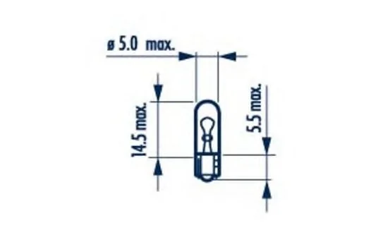 Автолампа Narva Standard W1,2W W2x4,6d 1,2 W прозрачная NARVA 17032 (фото 1)