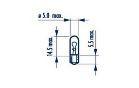 Автолампа Narva Standard W1,2W W2x4,6d 1,2 W прозрачная NARVA 17032