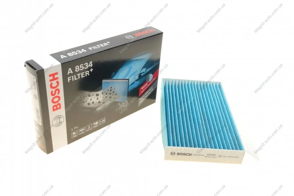 FILTR PYгKOWY KABINY W╩GLOWY ANTYALERGICZNY FILTER+ RENAULT MEGANE III 1,5DCI/1,6DCI/1,4T/1,6/2,0 10- BOSCH 0986628534 (фото 1)