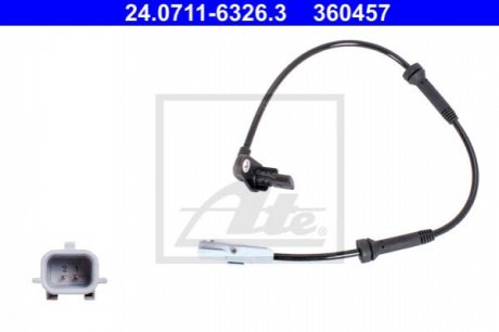 Czujnik ABS tył L DACIA LOGAN II, LOGAN MCV II, SANDERO II, RENAULT LOGAN II, SANDERO/STEPWAY II 0.9-1.6 10.12- ATE 24071163263