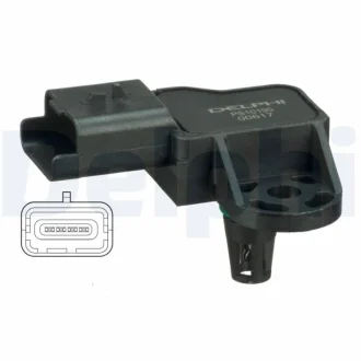 CZUJNIK CIМNIENIA W KOL SSеCYM DELPHI CITROEN C4, C5, DS3, DS4, DS5 / PEUGEOT 207, 308, 3008, 5008 06- DELPHI Delphi PS10190