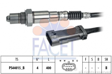 SONDA LAMBDA KW 498283 SONDA LAMBDA RENAULT CLIO II/III/ESPACE/THALIA 1.4/1.6/2.0 16V 99 -> SZT KW SZT FACET 108283