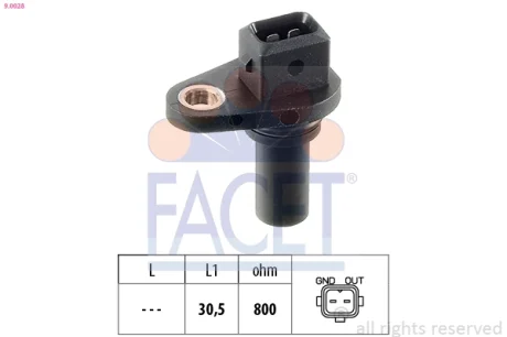Датчик положения коленчатого вала FACET 90028
