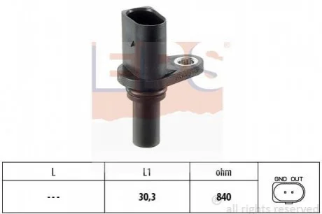 Датчик положення к/вала Audi A3 /Seat Leon, Toledo II /Skoda Octavia /VW Bora, Golf IV 1.6-2.3 96- EPS 1953221