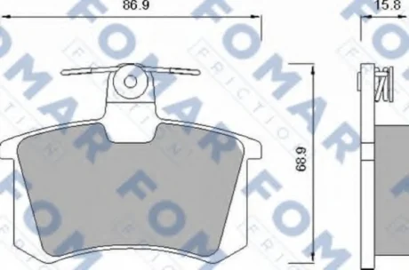 Колодки гальмівні дискові FOMAR FO625481