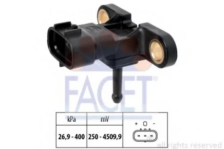 ДАТЧИК ДАВЛЕНИЯ НАДДУВА Mazda 6 2.2 mzr-cd (09-12) (10.3198) Facet FACET 103198