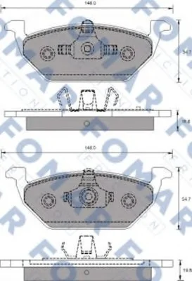 Колодки гальмівні дискові FOMAR FO687681 (фото 1)