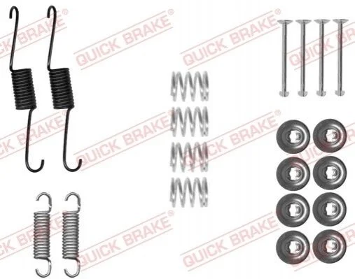 Монтажный набор тормозной колодки (UKENDT) NISSAN LEAF TOYOTA PRIUS C, VERSO S, YARIS 1.3-Electric 11.10- QUICK BRAKE 1050031 (фото 1)