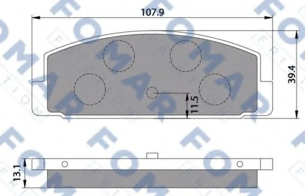 Колодки гальмівні дискові FOMAR FO680181 (фото 1)