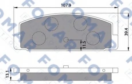 Колодки гальмівні дискові FOMAR FO680181