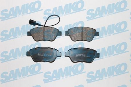 Гальмівні колодки дискові перед. Fiat Stilo 01,04/Grande Punto/Doblo 05/Bravo -07 SAMKO 5SP763