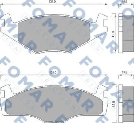 Колодки гальмівні дискові FOMAR FO436681 (фото 1)