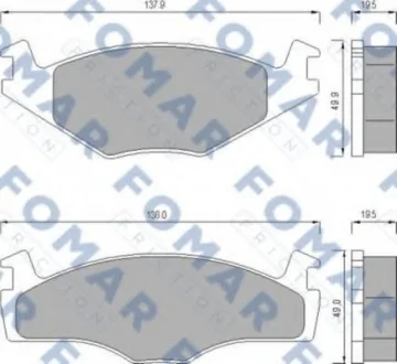 Колодки гальмівні дискові FOMAR FO436681
