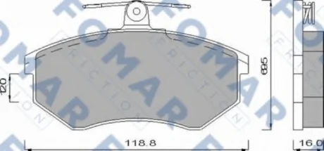 Колодки гальмівні дискові FOMAR FO488481