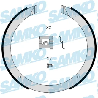 Барабанні гальмівні колодки зад. Ssang Young Action 02-,Mazda CX-7 2.2 07- SAMKO 81098