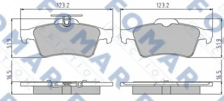 Колодки гальмівні дискові FOMAR FO926381