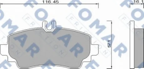 KLOCKI HAMULCOWE MERCEDES KLASA A 140/160/170/190/210 GR.16,1MM* FOMAR FO668581