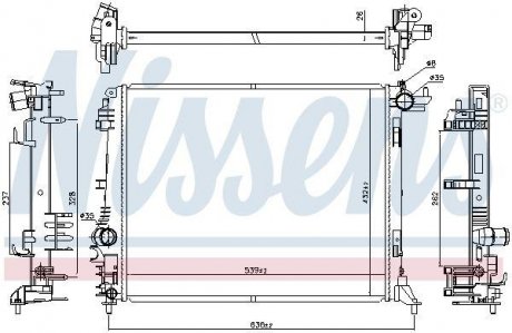 CHгODNICA WODY RENAULT MEGANE 15-/SCENIC 1,2/1,5D 16- NISSENS 606473