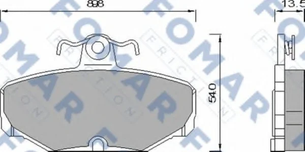 Колодки гальмівні дискові FOMAR FO468981 (фото 1)
