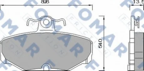 Колодки гальмівні дискові FOMAR FO468981