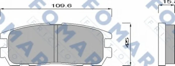 Колодки гальмівні дискові FOMAR FO621481 (фото 1)
