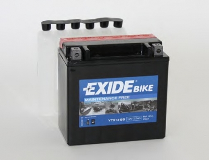 Стартерная аккумуляторная батарея, Стартерная аккумуляторная батарея EXIDE YTX14BS (фото 1)