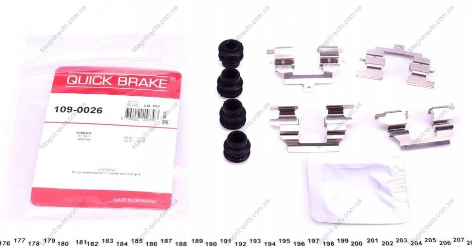 Монтажный компл.,тормоз.колодки QUICK BRAKE 1090026 (фото 1)