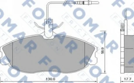 Колодки гальмівні дискові FOMAR FO637581