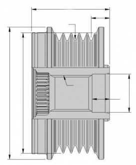 Механізм вільного ходу генератора DB Sprinter,Vario,W611/612 96- HELLA 9XU358038151 (фото 1)