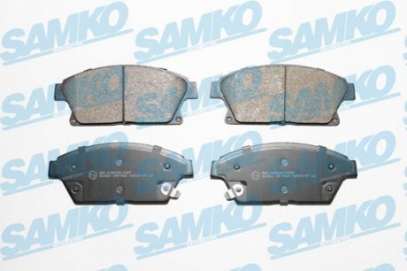 Гальмівні колодки дискові передні.(з пластиною) Opel Astra (16) 09- SAMKO 5SP1562
