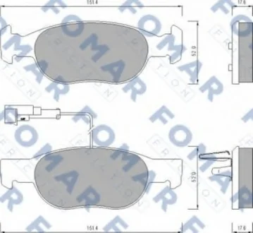 Колодки гальмівні дискові FOMAR FO624381