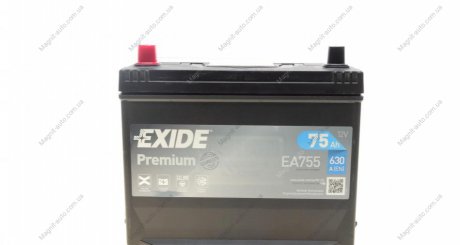 Стартерная аккумуляторная батарея, Стартерная аккумуляторная батарея EXIDE EA755