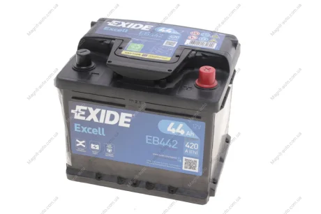 Акумулятор  12V/44Ah/420 (R+) (207х175х175) EXIDE EB442