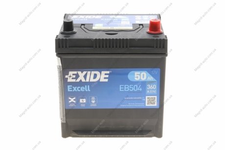Стартерная аккумуляторная батарея, Стартерная аккумуляторная батарея EXIDE EB504 (фото 1)