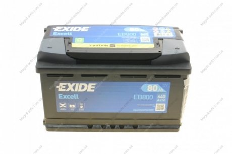 Стартерная аккумуляторная батарея, Стартерная аккумуляторная батарея EXIDE EB800 (фото 1)
