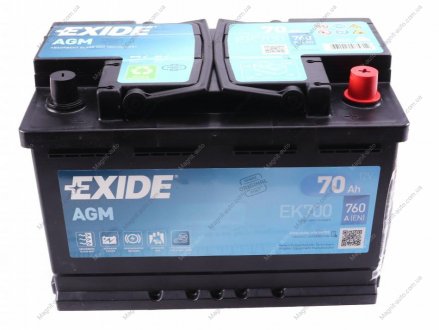 Стартерная аккумуляторная батарея, Стартерная аккумуляторная батарея EXIDE EK700
