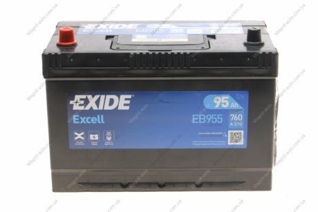 Стартерная аккумуляторная батарея, Стартерная аккумуляторная батарея EXIDE EB955 (фото 1)