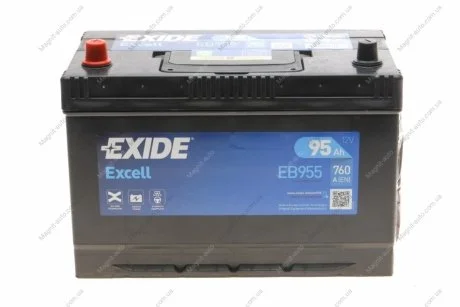 АКБ 6СТ-95 L+ (пт760) (необслуг) Asia EXCELL Exide EXIDE EB955