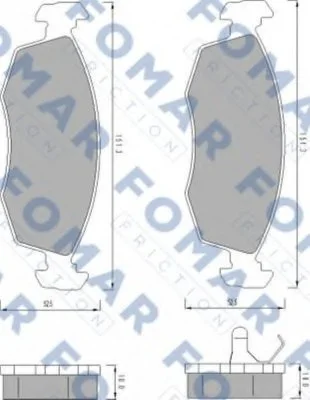 Колодки гальмівні дискові FOMAR FO478981 (фото 1)
