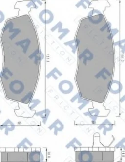 Колодки гальмівні дискові FOMAR FO478981