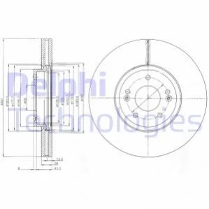 Тормозной диск DL BG9056 Delphi BG9056C