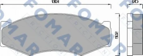 Колодки гальмівні дискові FOMAR FO441581