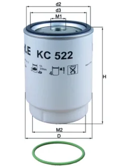 FILTR PALIWA SEPARATOR KNECHT/MAHLE TRUCK KC 522D MAN TGX EURO 6 KNECHT MAHLE / KNECHT KC522D