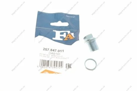 Korek spustu oleju M16X1.5 OAS 141 SUBARU L=17 BLISTER+PODKгADKA FA1 Fischer Automotive One (FA1) 257847011