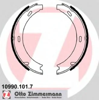 Колодки тормозные барабанные (комплект 4 шт.) ZIMMERMANN 109901017