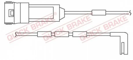 Czujnik klockєw OMEGA A /P/ 675mm/2szt 1,8/2,0/2,3D/2,4 QUICK BRAKE WS0124A