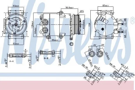 SPR╩пARKA KLIM FORD C-MAX/S-MAX/GALAXY 1,6 06- NISSENS 890216