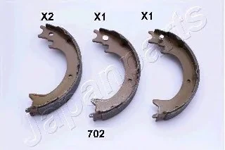 Комплект гальмівних колодок, стоянкова гальмівна система JAPANPARTS GF702AF (фото 1)