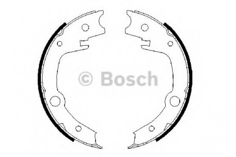 Комплект тормозных колодок, стояночная тормозная система BOSCH 0986487679 (фото 1)